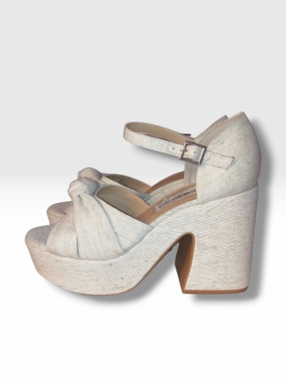NWOT Copper Key Picnic Linen Knot Platform Sandals size 10
